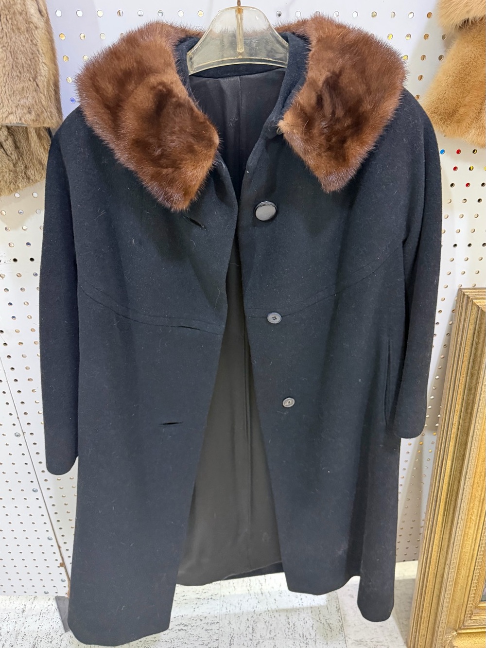 Vintage Prince Luxury Fabrics Wool/Mink Fur Coat
